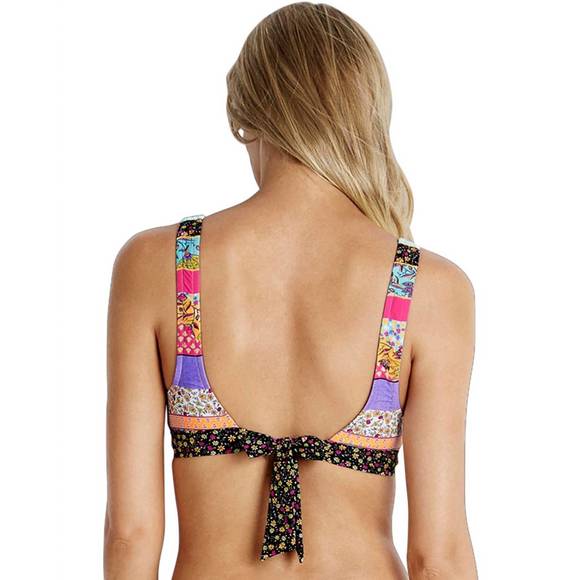 NEW SEAFOLLY tie back bralette bikini top in sea caribbean kool - Picture 2 of 2